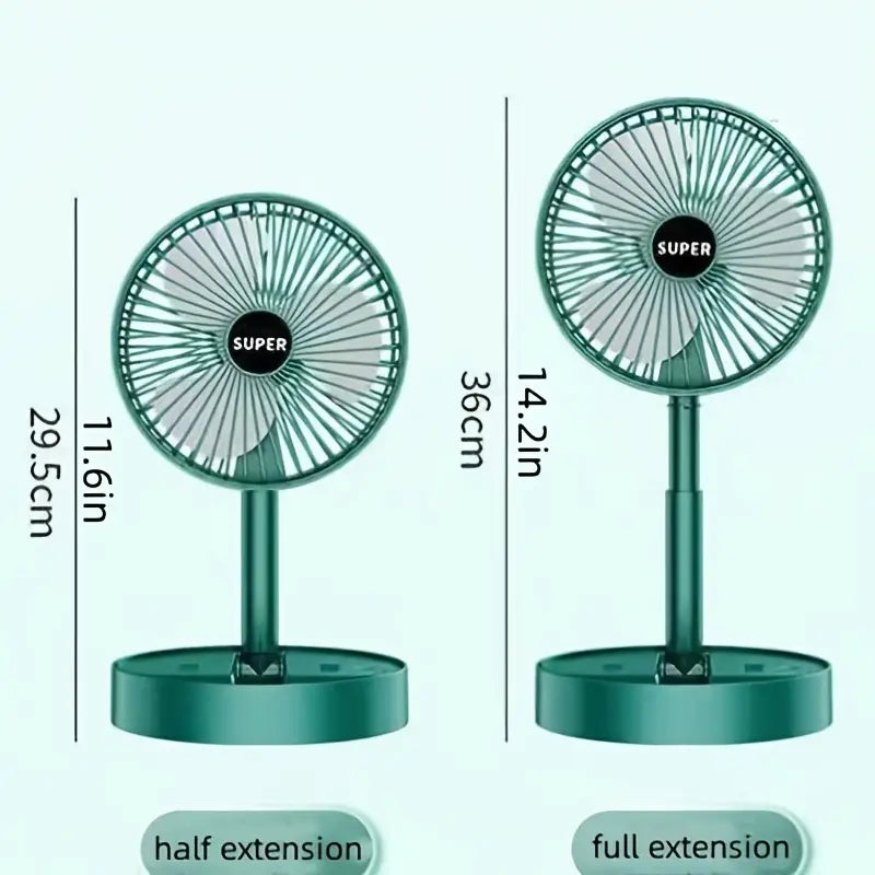 Neuclo Adjustable Rechargeable Fan With 3 Speeds