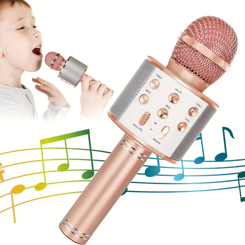 Portable BT Wireless Karaoke Microphone Speaker