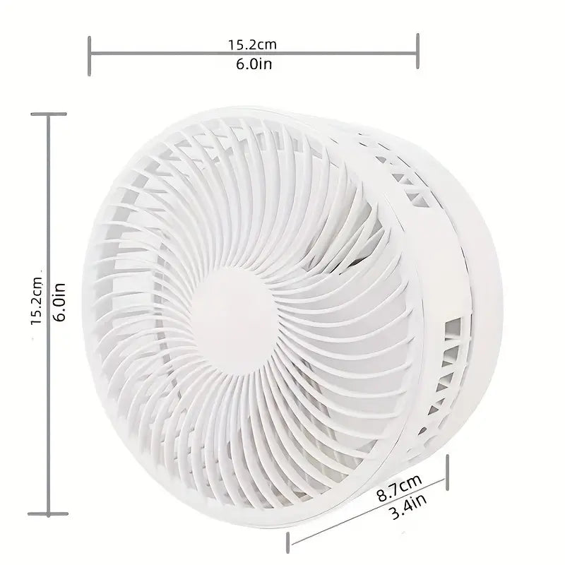 Neuclo Adjustable Rechargeable Fan With 3 Speeds