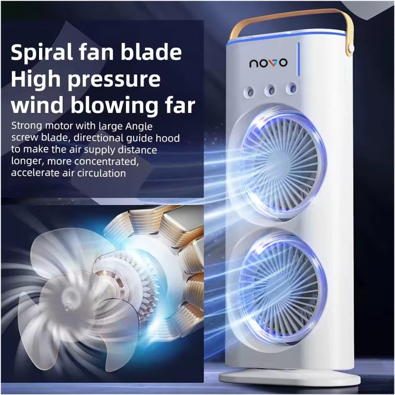 novo Dual Head Spray Tower Fan