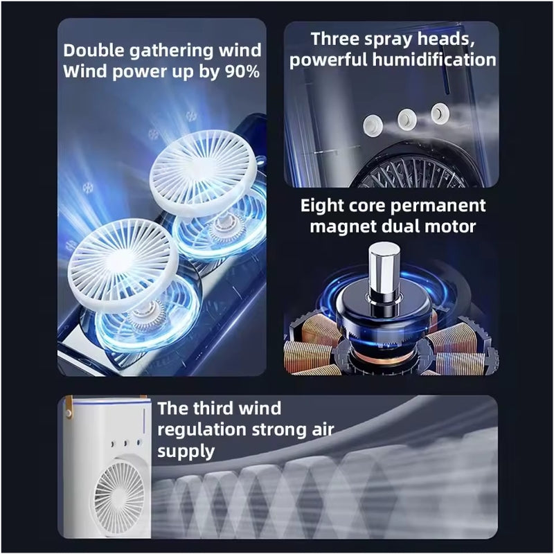 novo Dual Head Spray Tower Fan