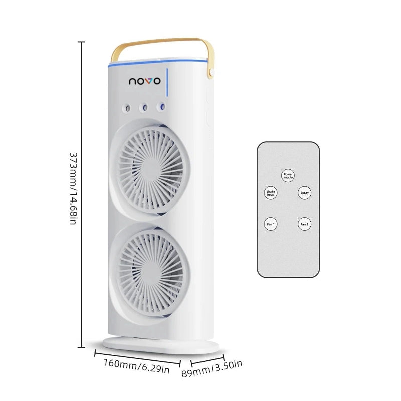 novo Dual Head Spray Tower Fan